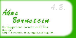 akos bornstein business card